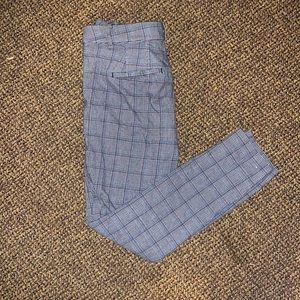 LOFT High Waisted Skinny Gingham Dress Pants - Size 2